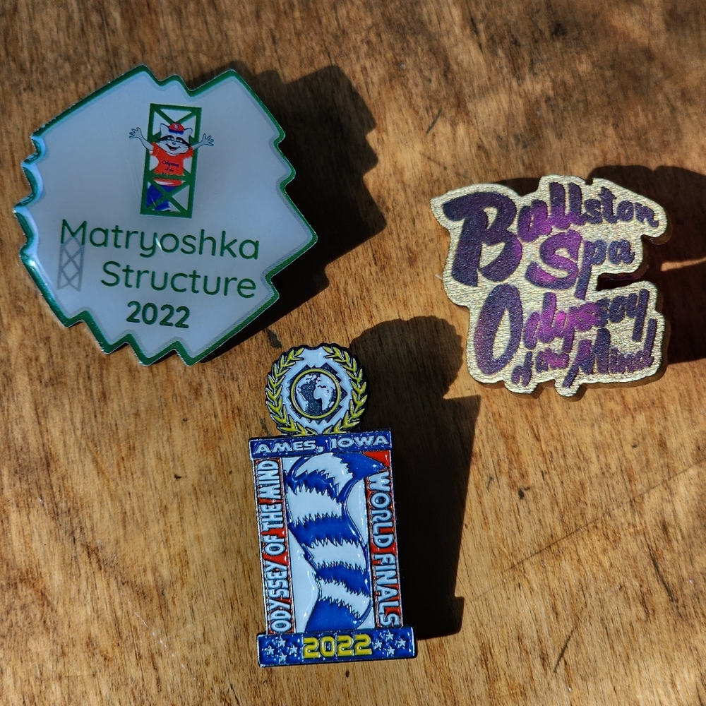 2022 Odyssey of the Mind World Finals Ames pin Matryoshka Structure Ballston Spa